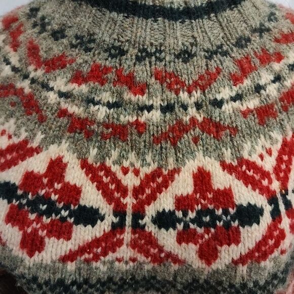 Eddie Bauer Legend Grandpa/grandma grey Wool Sweater Medium - Picture 3 of 4